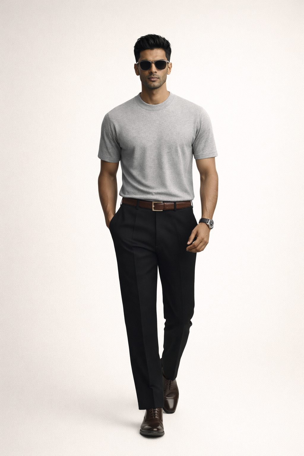 Grey Old-Money Oversized T-Shirt