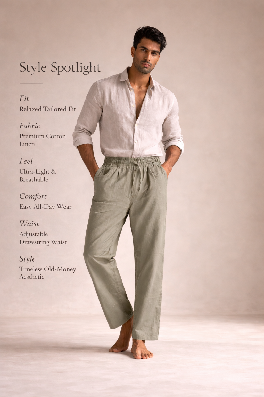 Sage Green linen Pants