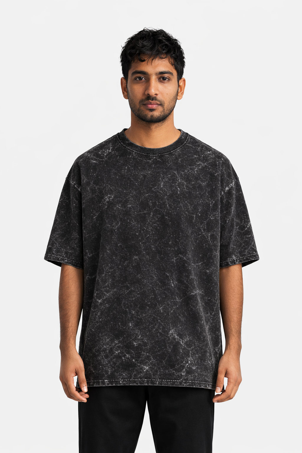 Vintage Black Acid Wash Oversized T-shirt
