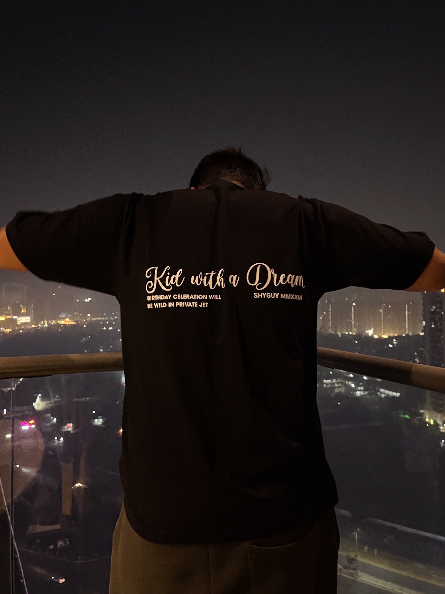 Kid With A Dream Oversized Black T-Shirt