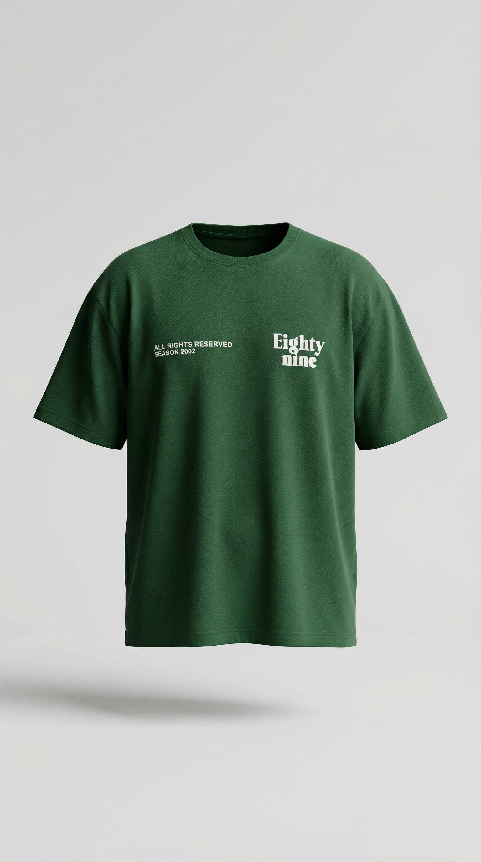 Eighty Nine Graphic Oversized Off-White T-Shirt