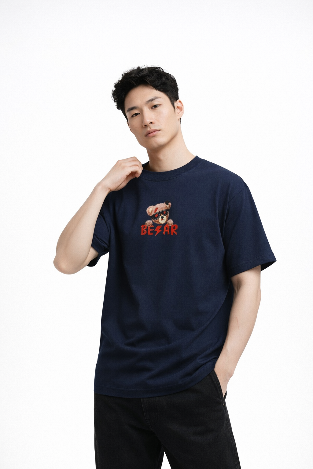 Lazybear Printed Oversized T-Shirt