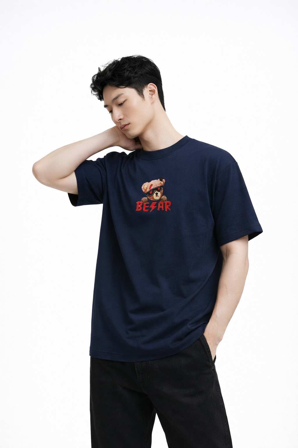 Lazybear Printed Oversized T-Shirt