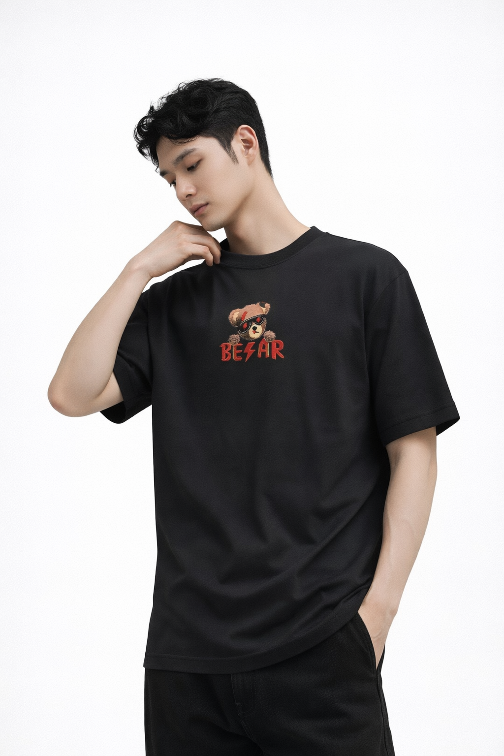 Lazybear Printed Oversized T-Shirt