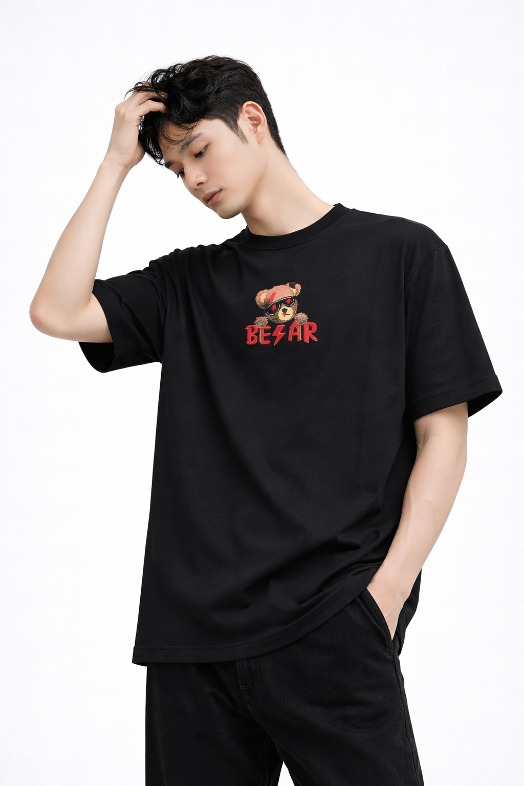 Lazybear Printed Oversized T-Shirt