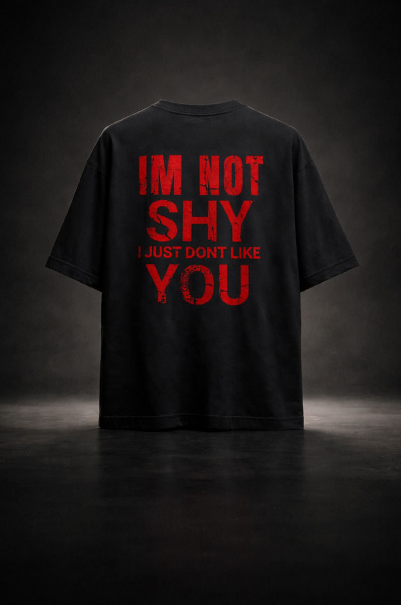 I'm Not Shy Graphic Oversized T-Shirt