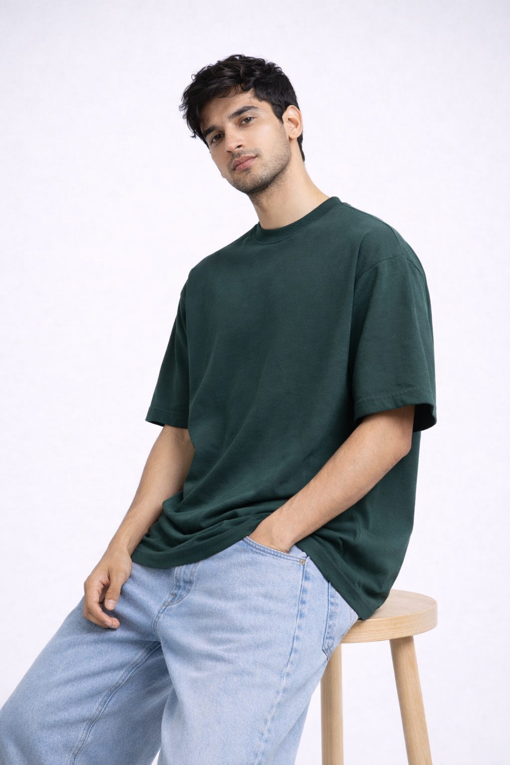 Shy Guy Classic Petrol Blue Oversized T-shirt