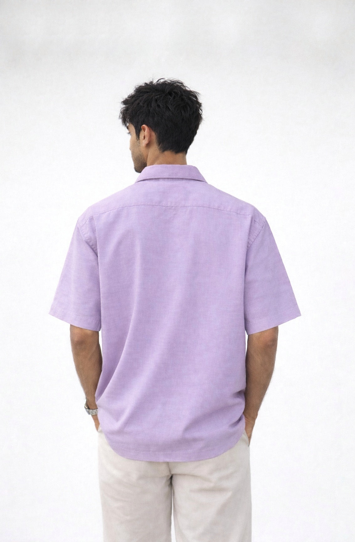 Ultra-Soft Lavender Relaxed-fit Shirt